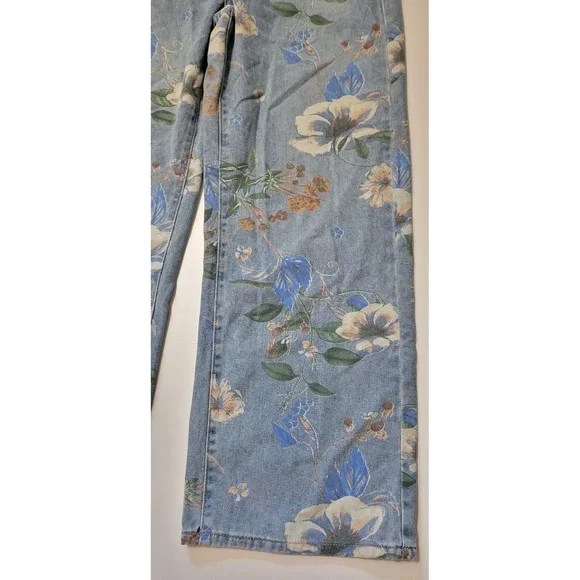 Forever 21 Baggy Wide Leg Floral Jeans - Picture 6 of 6